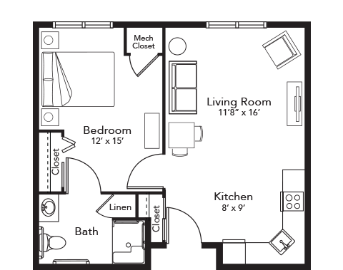 Floor Plan Memory Care Lily