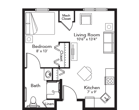 Floor Plan Memory Care Orchid