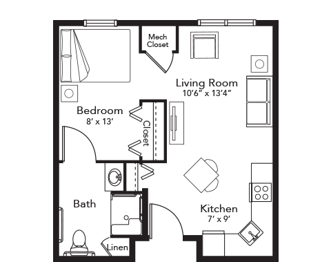 Floor Plan Memory Care Orchid