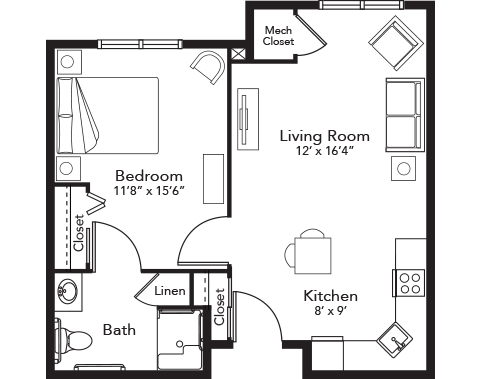 Floor Plan Memory Care Rose