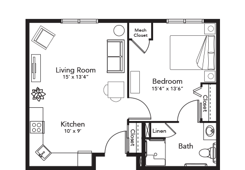 Floor Plain Assisted Living Unit AG