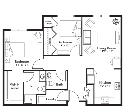 Floor Plain Independent Living Unit IE