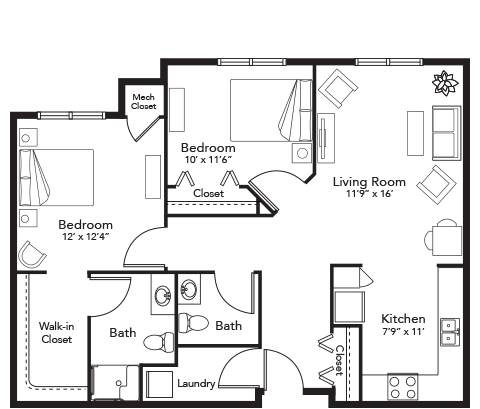 Floor Plain Independent Living Unit IF