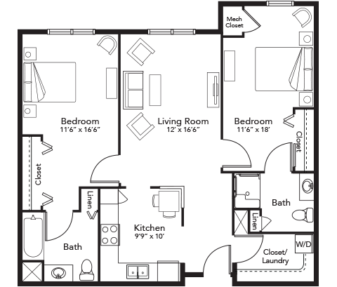 Floor Plain Independent Living Unit IG