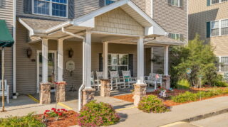 Front Porch, Exterior view, Newton Village Assisted Living, Newton IA